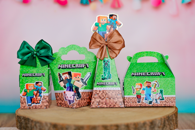 Box anniversaire personnalisée Minecraft Melimeliparty