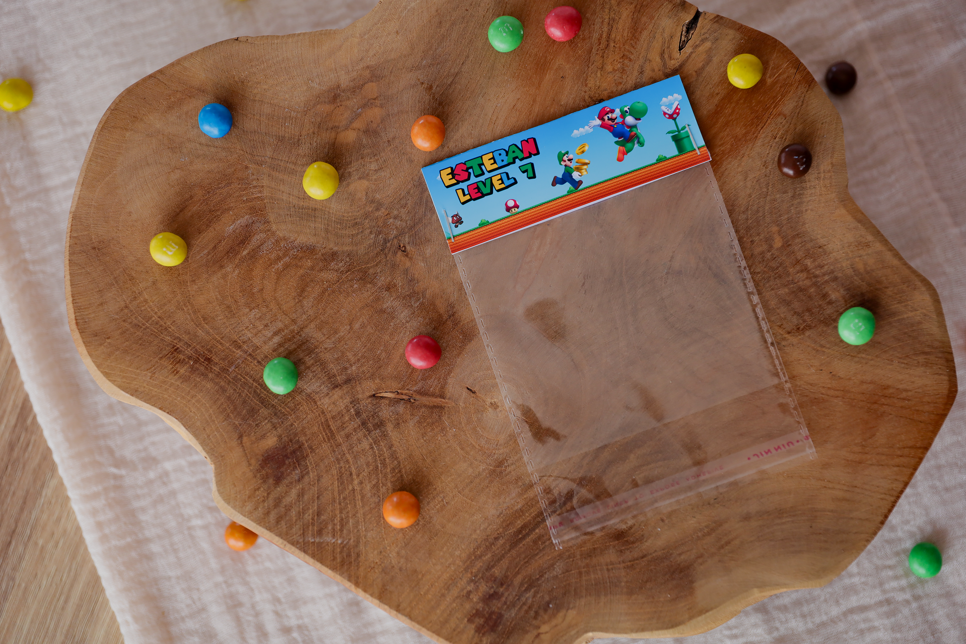 Sachet bonbons personnalisé Mario Melimeliparty