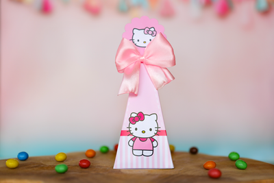 Mini boîte triangle personnalisée Hello Kitty Melimeliparty