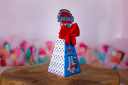Mini boîte triangle personnalisée pat patrouille Melimeliparty