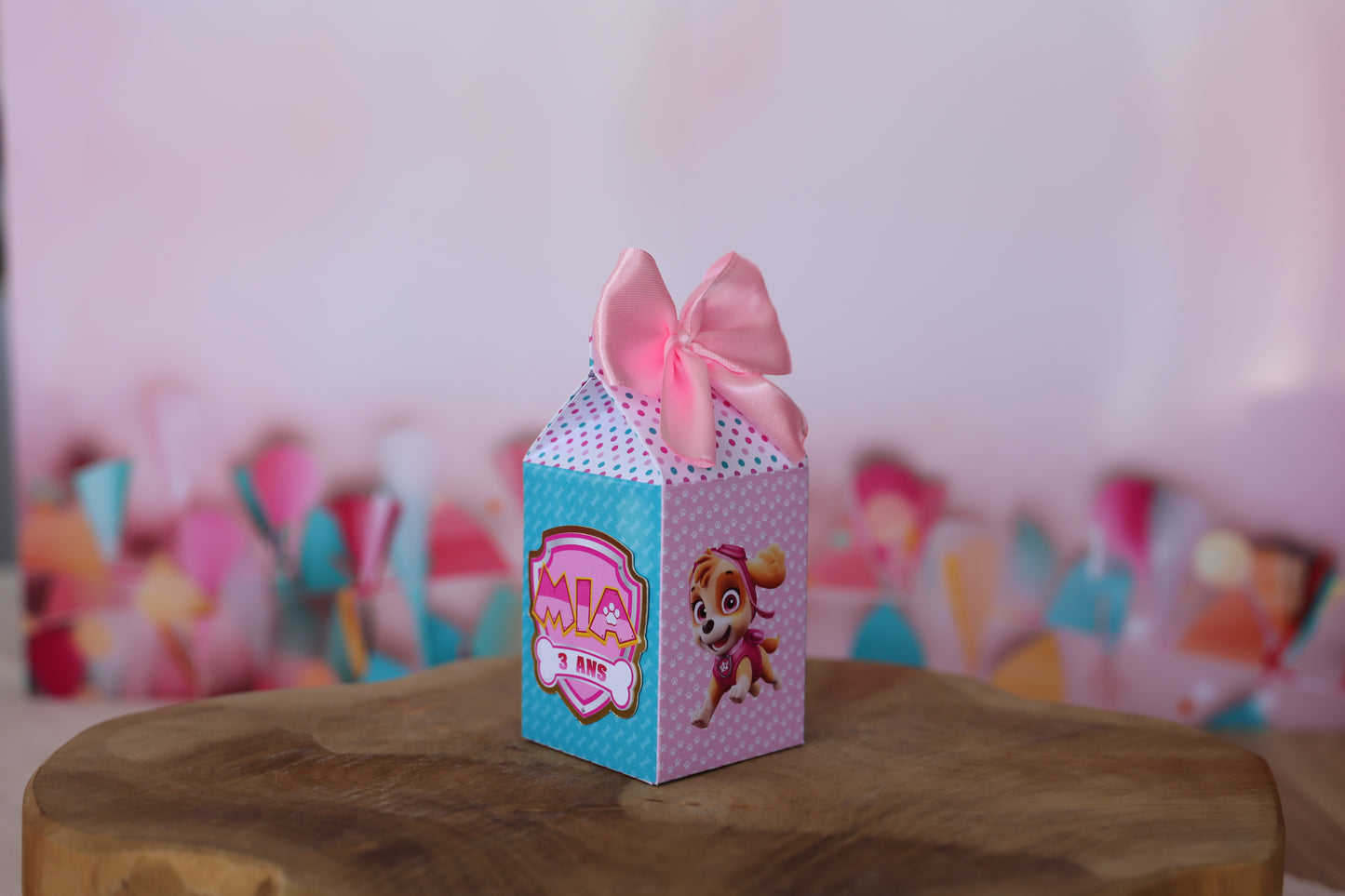 Mini boîte brique de lait personnalisée Pat patrouille Stella Melimeliparty