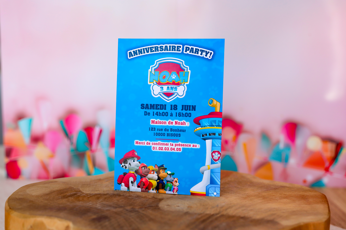 Box anniversaire personnalisée Pat patrouille Melimeliparty