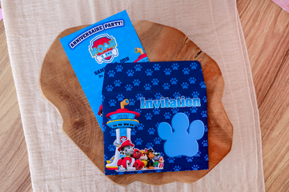 Invitation anniversaire personnalisée pat patrouille Melimeliparty
