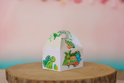 Mini boîte lunch box personnalisée Dinosaure Melimeliparty