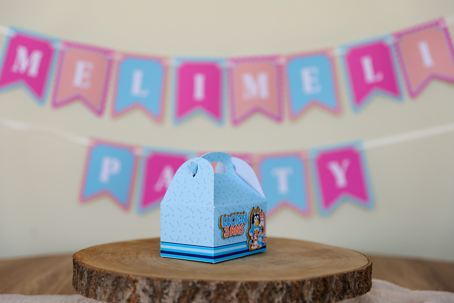 Mini boîte mini lunch personnalisée Bluey Melimeliparty