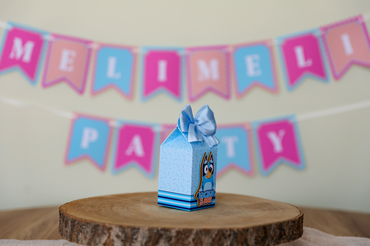 Mini boîte brique de lait personnalisée Bluey Melimeliparty