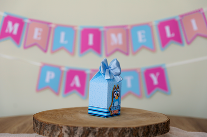 Mini boîte brique de lait personnalisée Bluey Melimeliparty