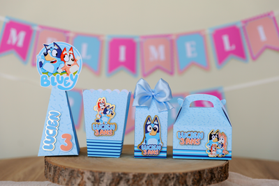 Box anniversaire personnalisée Bluey Melimeliparty