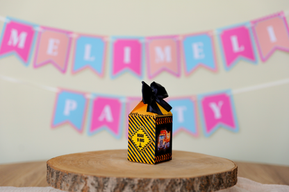 Mini boîte brique de lait personnalisée Construction Melimeliparty
