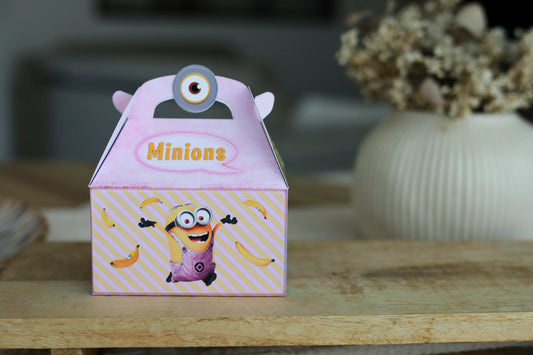 Mini boîte mini lunch personnalisée minions Melimeliparty